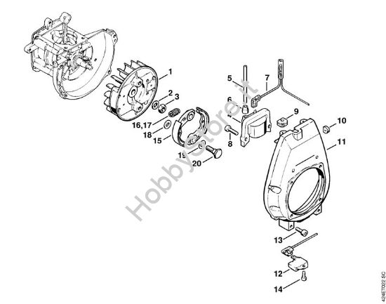 Impianto di accesione, Frizione BT 106 BT 106 brand Stihl